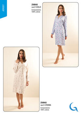 OFFENES NACHTSHIRT M/L DAMEN Z50043 Tellini S.R.L. Großhandelskleidung